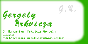 gergely mrkvicza business card